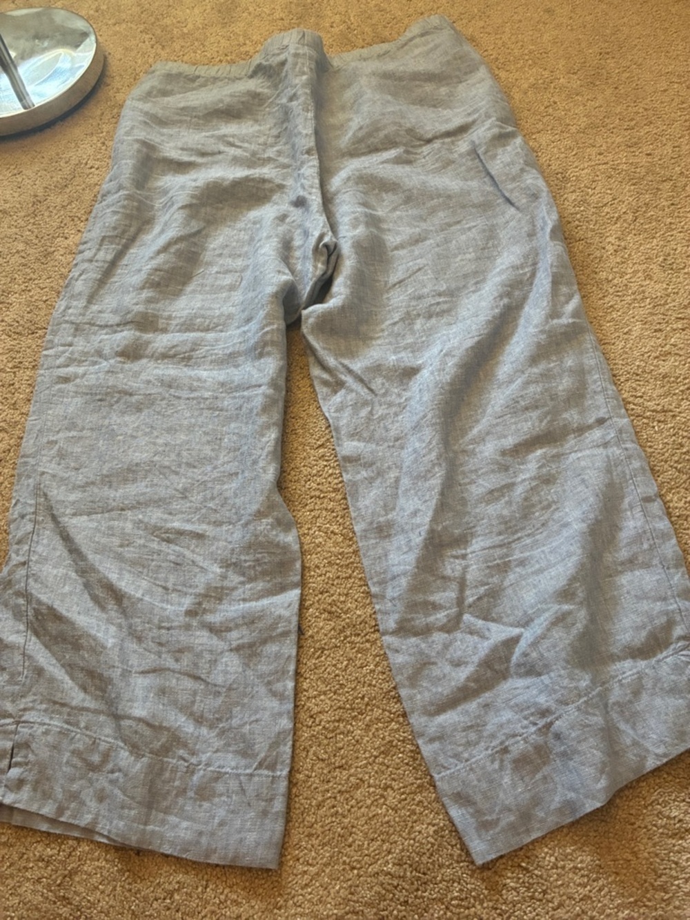 J. Jill | 100% Pure Linen Relaxed Pants in Light Blue Chambray size M - Picture 3 of 5